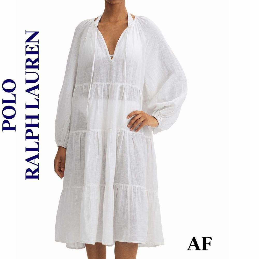 Ralph Lauren White Swim Cover-Up Dress